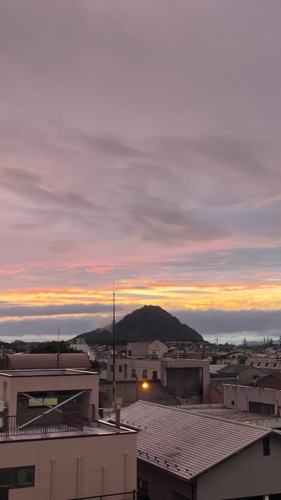 I got a beautiful shot of Shigetsu Mountain!
