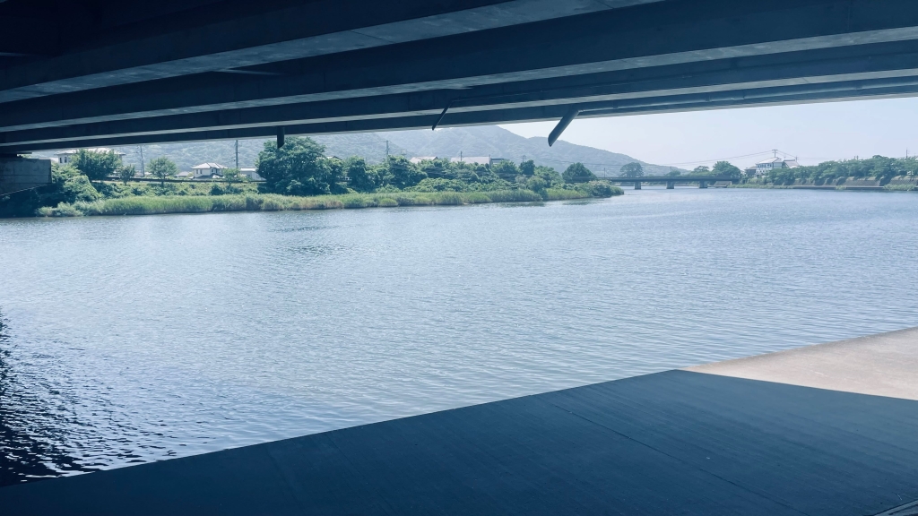 Cooling off under the elevated structure